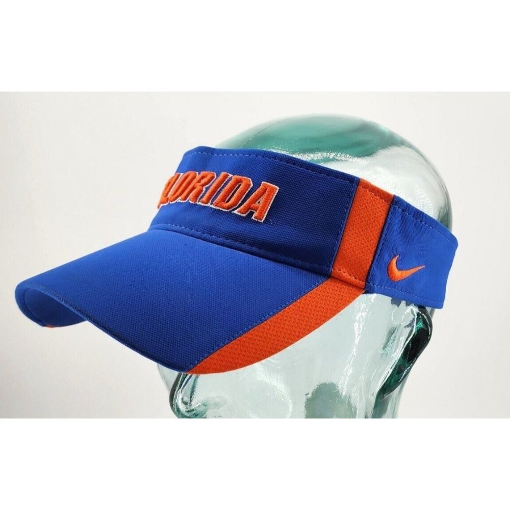 Florida Gators Nike Dri-Fit Blue Orange Golf Visor Hat Cap Adjustable Strap Back